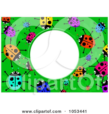 Royalty-Free Clip Art Illustration of a Ladybug Frame With White Space by Prawny