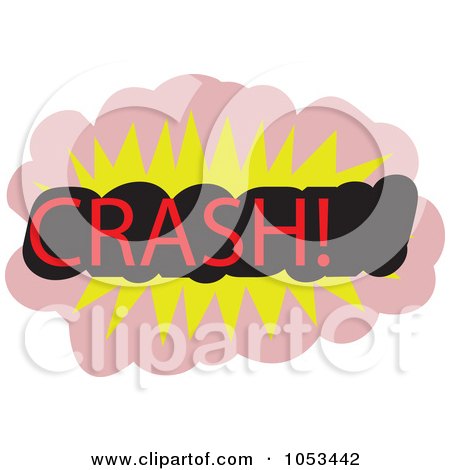 Royalty-Free Vector Clip Art Illustration of a Crash Comic Burst - 3 by Prawny