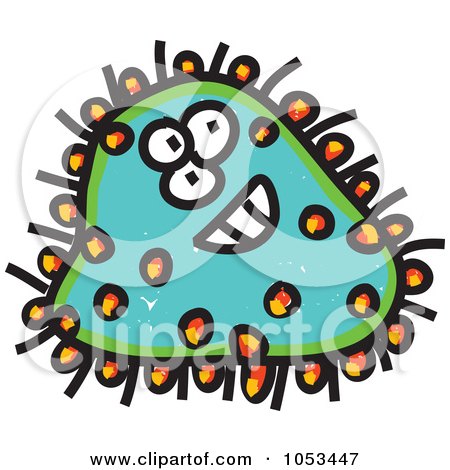 Royalty-Free Vector Clip Art Illustration of a Cartoon Germ - 2 by Prawny