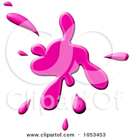 Royalty-Free Clip Art Illustration of a Pink Paint Splatter by Prawny