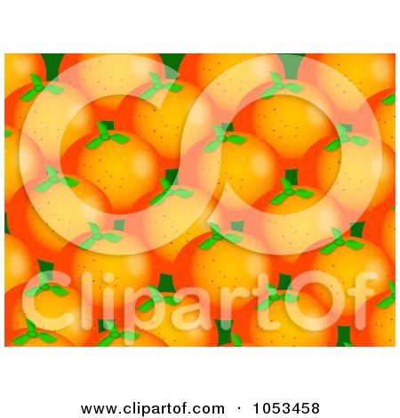 Royalty-Free Clip Art Illustration of a Background Pattern Of Oranges - 1 by Prawny