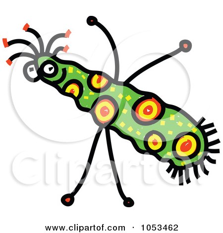 Royalty-Free Vector Clip Art Illustration of a Cartoon Germ - 4 by Prawny
