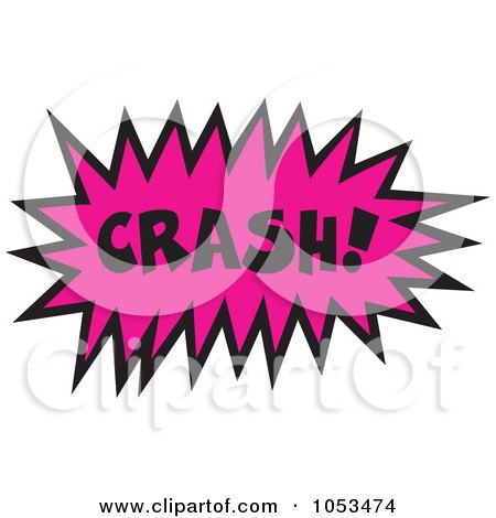 Royalty-Free Vector Clip Art Illustration of a Crash Comic Burst - 2 by Prawny