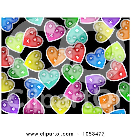 Royalty-Free Clip Art Illustration of a Background Pattern Of Hearts by Prawny