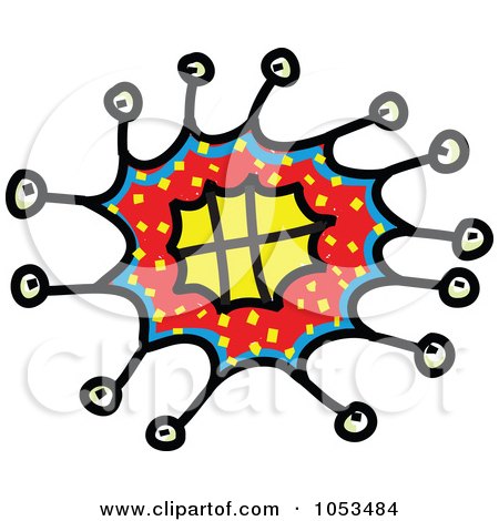 Royalty-Free Vector Clip Art Illustration of a Cartoon Germ - 5 by Prawny