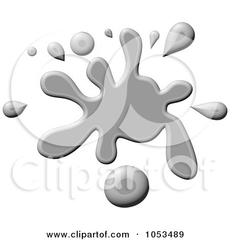 Royalty-Free Clip Art Illustration of a Gray Paint Splatter by Prawny