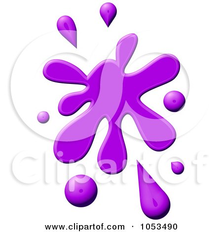 Royalty-Free Clip Art Illustration of a Purple Paint Splatter by Prawny