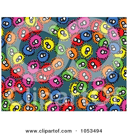Royalty-Free Clip Art Illustration of a Background Pattern Of Germs by Prawny