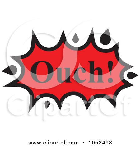 Royalty-Free Vector Clip Art Illustration of an Ouch Comic Burst - 4 by Prawny