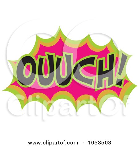 Royalty-Free Vector Clip Art Illustration of an Ouch Comic Burst - 2 by Prawny