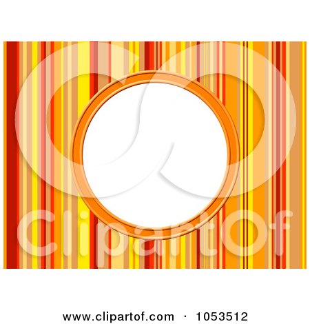 Royalty-Free Clip Art Illustration of an Orange Stripe Frame With White Space by Prawny