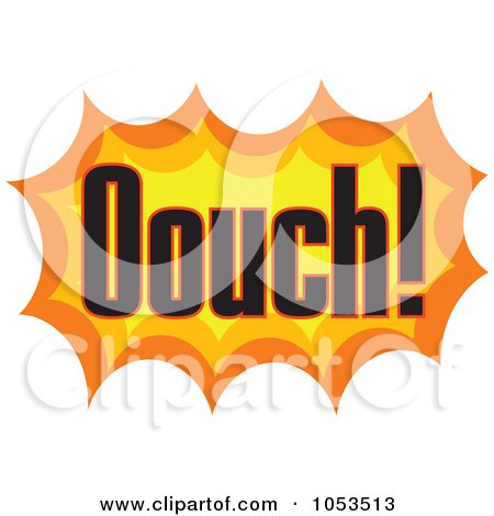 Royalty-Free Vector Clip Art Illustration of an Ouch Comic Burst - 3 by Prawny