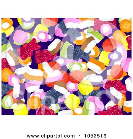 Royalty-Free Clip Art Illustration of a Background Pattern Of Candy by Prawny