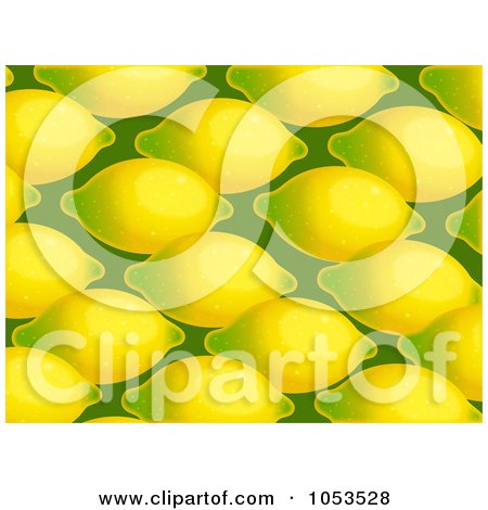 Royalty-Free Clip Art Illustration of a Background Pattern Of Lemons by Prawny
