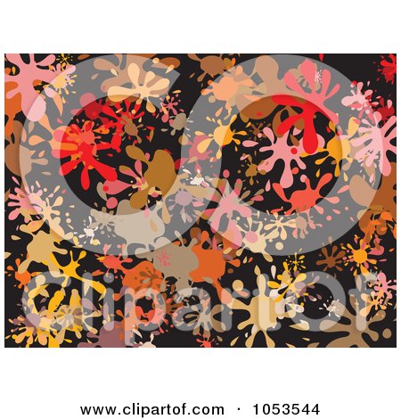 Royalty-Free Clip Art Illustration of a Background Pattern Of Splatters - 4 by Prawny