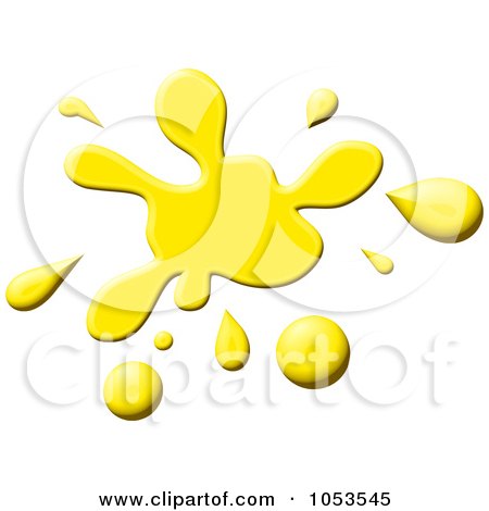 Royalty-Free Clip Art Illustration of a Yellow Paint Splatter by Prawny