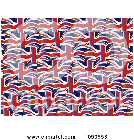Royalty-Free Clip Art Illustration of a Background Pattern Of British Flags by Prawny