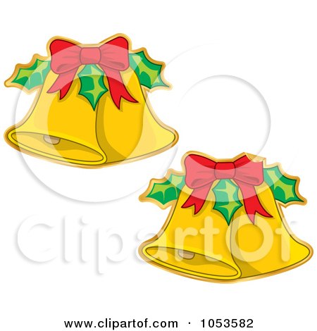 Golden Christmas Bell - Christmas Bells - Sticker