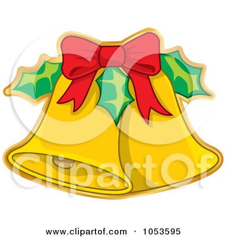 Royalty-Free Vector Clip Art Illustration of a Christmas Jingle Bell Sticker by Any Vector