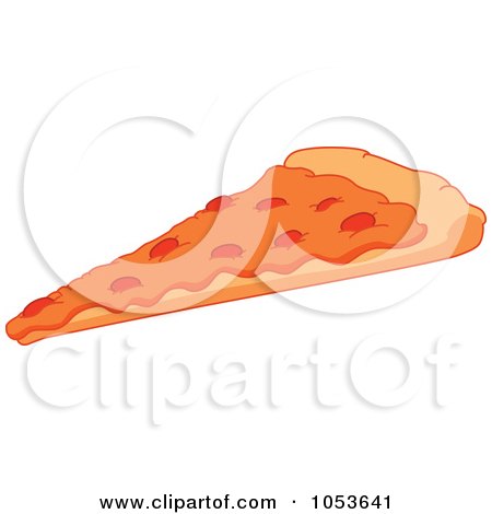 Royalty-Free Vector Clip Art Illustration of a Cheese Pizza Slice by yayayoyo