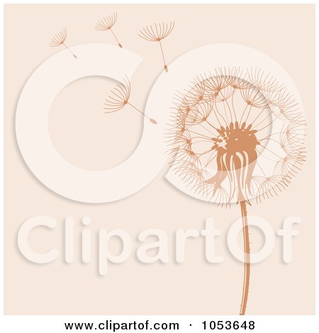 Royalty-Free Vector Clip Art Illustration of a Background Of Dandelion Seeds In The Wind by Pushkin