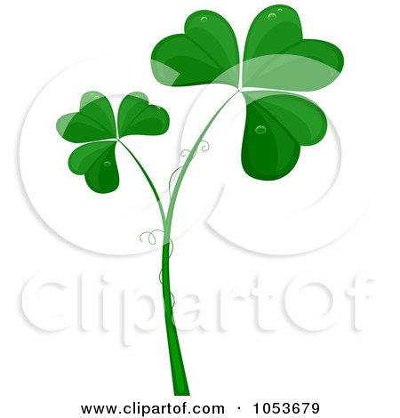 Royalty-Free Vector Clip Art Illustration of Clovers With Tendrils by BNP Design Studio