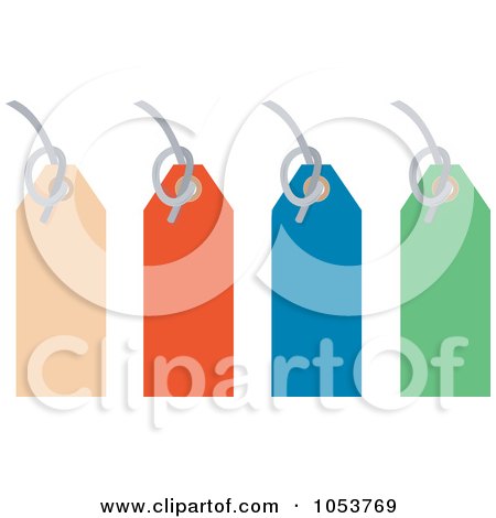 Royalty-Free Vector Clip Art Illustration of a Digital Collage Of Tags by patrimonio