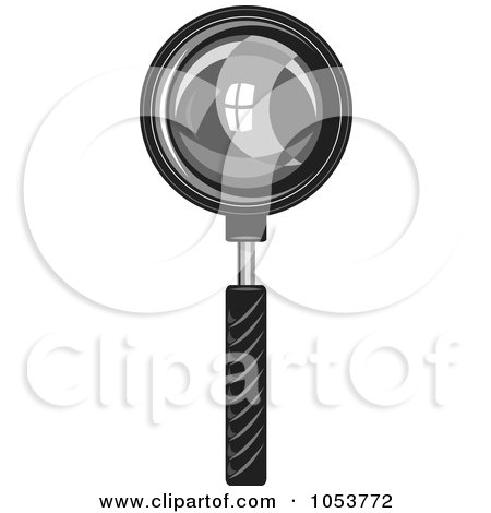 Royalty-Free Vector Clip Art Illustration of a Black Magnifying Glass by patrimonio