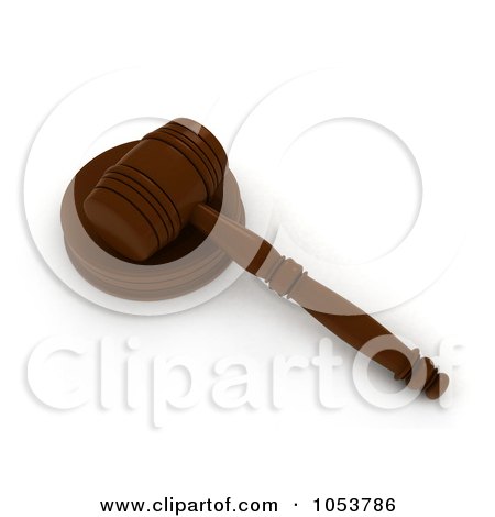 Royalty-Free 3d Clip Art Illustration of a 3d Judge Gavel by BNP Design Studio