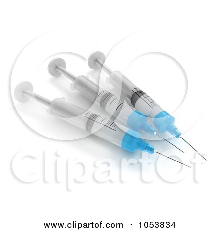 Royalty-Free 3d Clip Art Illustration of 3d Syringes by BNP Design Studio
