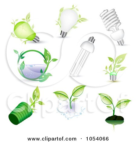 Royalty-Free Vector Clip Art Illustration of a Digital Collage Of Ecology Icons by vectorace