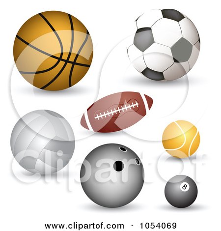 Royalty-Free Vector Clip Art Illustration of a Digital Collage Of 3d Balls by vectorace