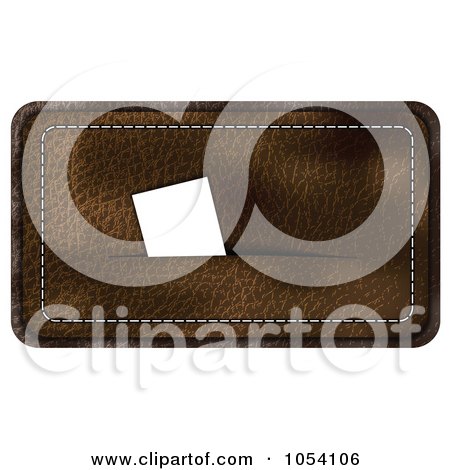 Royalty-Free Vector Clip Art Illustration of a Brown Leather Business Card Holder by vectorace