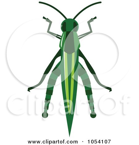 Royalty-Free Vector Clip Art Illustration of a Grasshopper by vectorace