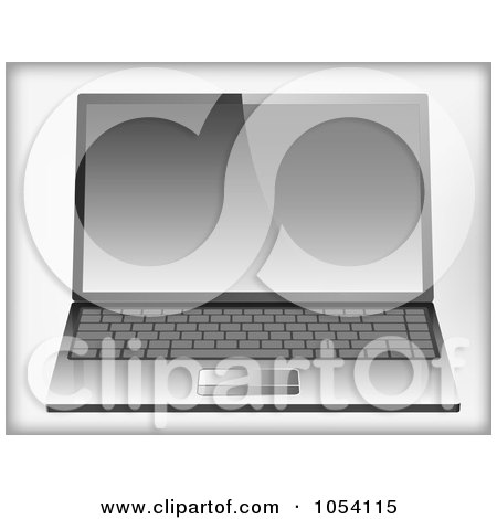 Royalty-Free Vector Clip Art Illustration of a 3d Laptop by vectorace