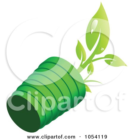 Royalty-Free Vector Clip Art Illustration of a Tipped Over Plant by vectorace