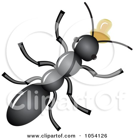 Royalty-Free Vector Clip Art Illustration of an Ant Eating Nectar by vectorace