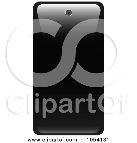 Royalty-Free Vector Clip Art Illustration of The Back Of A 3d Black Cell Phone by vectorace