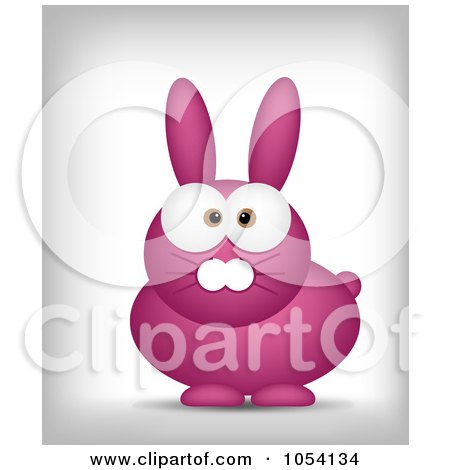 Royalty-Free Vector Clip Art Illustration of a Pink Bunny by vectorace