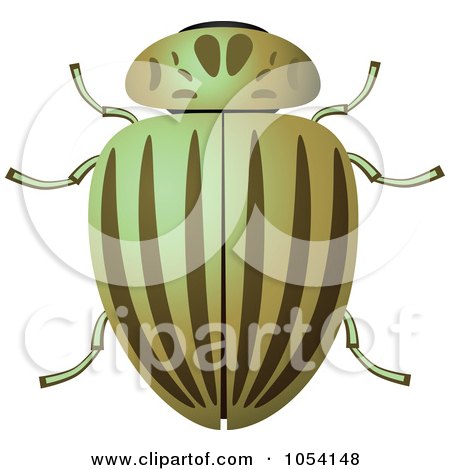 Royalty-Free Vector Clip Art Illustration of a Green Beetle by vectorace