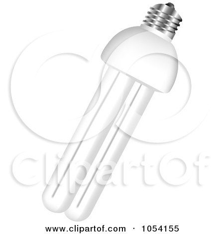 Royalty-Free Vector Clip Art Illustration of a Fluorescent Light Bulb by vectorace