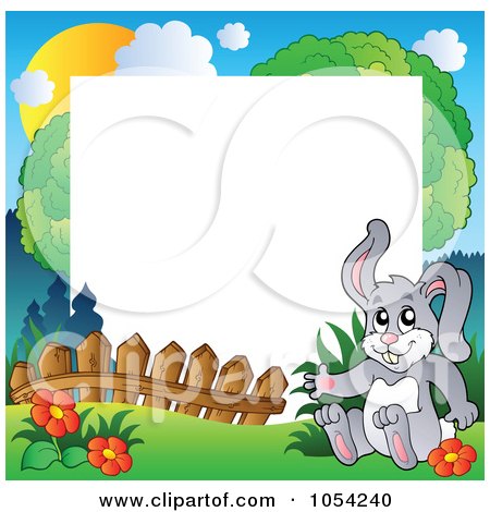 Royalty-Free Vector Clip Art Illustration of a Rabbit Frame With White Space by visekart