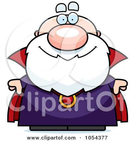 Royalty-Free Vector Clip Art Illustration of a Senior Wizard by Cory Thoman