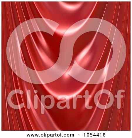 Royalty-Free Clip Art Illustration of a Red Velvet Drapery by Arena Creative