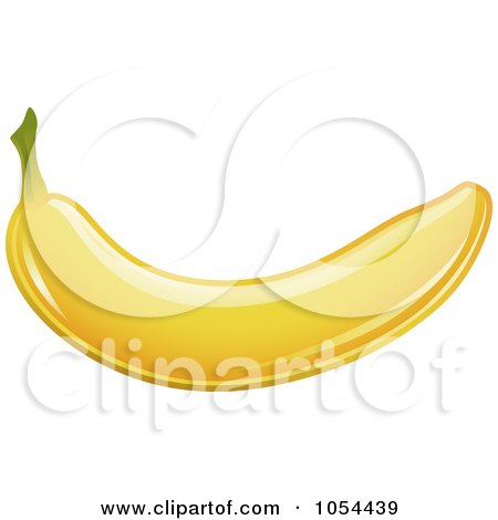 Royalty-Free Vector Clip Art Illustration of a Shiny Banana by TA Images