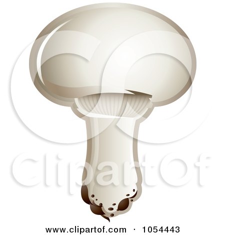 Royalty-Free Vector Clip Art Illustration of a Button Mushroom by TA Images