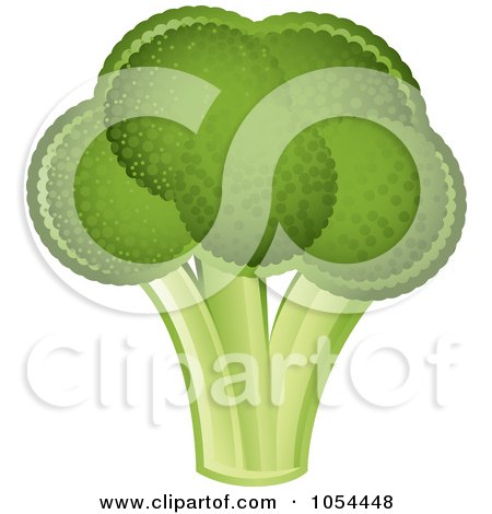 Royalty-Free Vector Clip Art Illustration of a Head Of Broccoli by TA Images