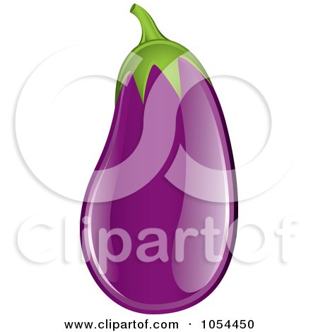 Royalty-Free Vector Clip Art Illustration of a Purple Eggplant by TA Images