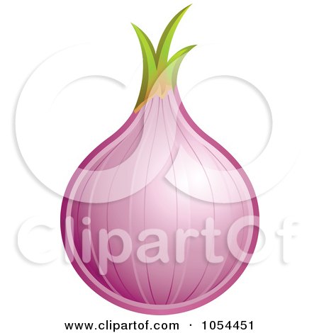 Royalty-Free Vector Clip Art Illustration of a Red Onion by TA Images