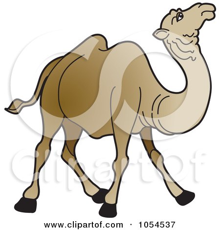 Royalty-Free Vector Clip Art Illustration of a Brown Camel - 3 by Lal Perera